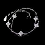 Luxury 925 Sterling Silver Jewelry , Cubic Zirconia 925 Silver Heart Bracelet for sale