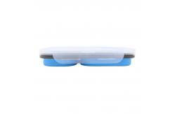 China Collapsible Silicone Bento Food Container Microwavable With 2 Compartments supplier