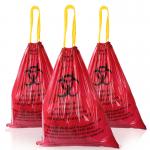 85cm*65cm HDPE LDPE Autoclave Biohazard Bags Drawstring Deisgn