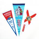 Waterproof 30x70cm Blank Wool Pennants Silk Screen Printing flag triangle pennant for sale