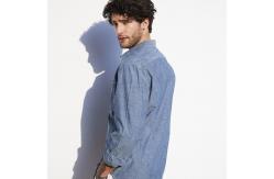 China Long Sleeve Chambray 100 Cotton Slim Fit Shirts Breathable For Four Seasons supplier