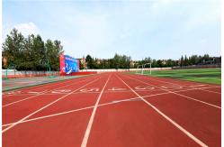 China TPE Granules Jogging Track Rubber Running Track Paint Middle School supplier