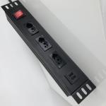 Duplex USB Port And 3 Swiss Outlet Power Strip With 2M Cord Aluminum Shell for sale