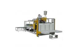 China Pneumatic Driven Carton Folding Gluing Machine , Semi Automatic Box Folder Gluer Machine supplier