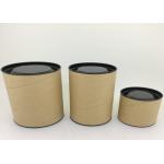 Light Weight Custom Paper Tube With Metal Lid / Biscuit Cookie Packaging Box