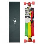 8layers Canadian Maple Longboard Deck Skateboards With Matte Painting Alu Trucks