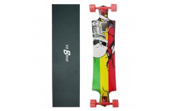 China 8layers Canadian Maple Longboard Deck Skateboards With Matte Painting Alu Trucks supplier