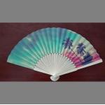 custom design paper folding fan with bamboo frame , perfect item for decoration, wedding or promotion for sale