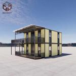Customized 20ft Prefab Flat Pack Container House With Ceramic Tile Flooring
