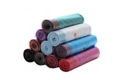 China LDPE Drawstring Garbage Bag 0.04mm Thickness Waste Bin Liner On Roll supplier