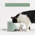 Pet Ceramic Cat Bowl Moon Half Double Bowl Cat Food Bowl Anti-Overturn Protection Cervical Vertebra Cat Bowl for sale