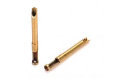 China OEM CNC Brass Machined Pins Contacts Automatic Lathe Process Customized Size supplier