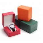 Round Corner PU Leather Watch Storage Box Flip Cover  11X10X7.5cm for sale
