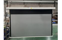 China Ceiling Mount Drop Down Screen 4K Automatic Projection Screen Motorized supplier