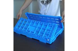 China Open Air Grated Walls Plastic Collapsible Crate 32 Liters supplier