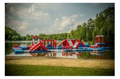 China Lake Big Floating Aqua Park / Inflatable Obstacle Course For Business supplier