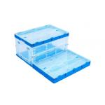 Clear Plastic Storage Crate Folding Household Storage Box Eco - Friendly for sale