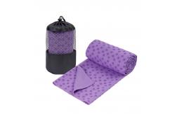 China ODM purple Non Slip Hot Microfiber Yoga Towel With Grips supplier