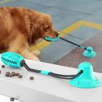 Elastic Dog Chew Teeth Cleaner Toy / Food Dispensing Dog Suction Pull Toy OEM 400mm for sale