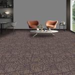 Nylon  High Low Loop Pile Carpet Tiles 50x50 Anti Static Carpet Tiles for sale