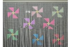China 1.9 MM Wire Room Divider Chain Link Curtain With Logo And Pattern supplier