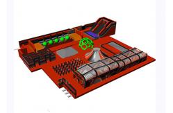 China OEM Orange Indoor Slide Inflatable Trampoline Park With Obstacle supplier