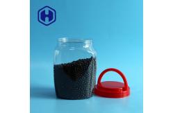 China 2250ml Square Large Mouth Plastic Pickle Jars With Handle PET Packing supplier