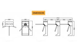 China SUS304 RFID Tripod Turnstile Gate 30-45 Persons / Min Electronic Access Control Entrance supplier