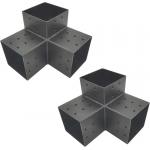 2mm 3mm 4x4 Post 3 Way Bracket Metal Fabrication Products Outdoor Decorative for sale