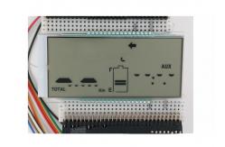 China 7 Segments HTN Monochrome LCD Display For Instrument With Zebra Connector supplier