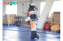 China Indoor Inflatable Cartoon Characters 1.5 Meter Black Cat Sheriff Model supplier