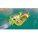 Large Outdoor Playground Jumping Inflatable Water Castles On Ocean for sale