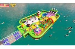 China Large Outdoor Playground Jumping Inflatable Water Castles On Ocean supplier
