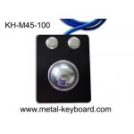 Waterproof Industrial Trackball Mouse Electroplated Black Stainless Steel for sale