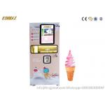 Unmanned 20L Soft Ice Cream Vending Machine automatic cleaning for sale