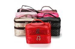 China Multifunction Washable Double Layer Polyester Cosmetic Bag supplier