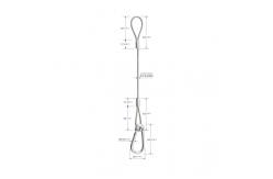 China Lighting Fixture Security Wire Rope Sling with 5.8*60mm Snap Hooks YW86372 supplier