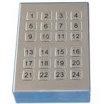 Rugged vandalism USB desktop brushed Metal Keypad with 24 flat Keys for sale