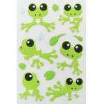Small Frog Shape Animal Scrapbook Stickers , Childrens Sticker Sheets 80 X 120mm for sale