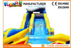 China Giant Commercial Inflatable Water Slide / Inflatable Wipe Out Slide supplier