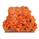 Heavy Duty Endless Round Sling Polyester Material Flat Woven Pattern Orange Color for sale