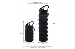 China 550ML Sample Free Private Label Collapsible Silicone Water Bottle supplier