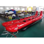 10 Passenger In-Line Red Shark Towable Inflatable Banana Boat For Sale Beach Toy for sale