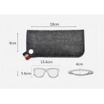 Custom Laser Printing Wool Felt Bags , Open Type Felt Glasses Pouch for sale