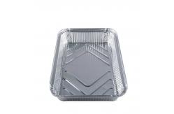 China Heavy Duty Shallow Disposable Aluminum Foil Food Containers Oblong Foil Pan With  Lid supplier