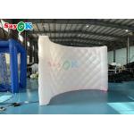 White LED Lights Inflatable Photo Booth Curved Wall For Inflatable Exhibition Stands