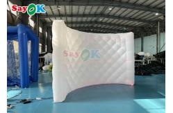 China White LED Lights Inflatable Photo Booth Curved Wall For Inflatable Exhibition Stands supplier
