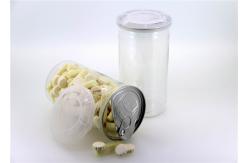 China Food grade PET Clear Plastic Cylinder 400ml Candy Canister Easy Open supplier
