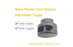 China Black Plastic Cord Stopper & Adjustable Toggle supplier