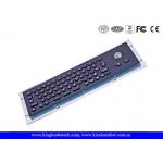 Metallic Liquid-Proof Industrial Black Kiosk Metal Keyboard With Trackball for sale